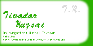 tivadar muzsai business card